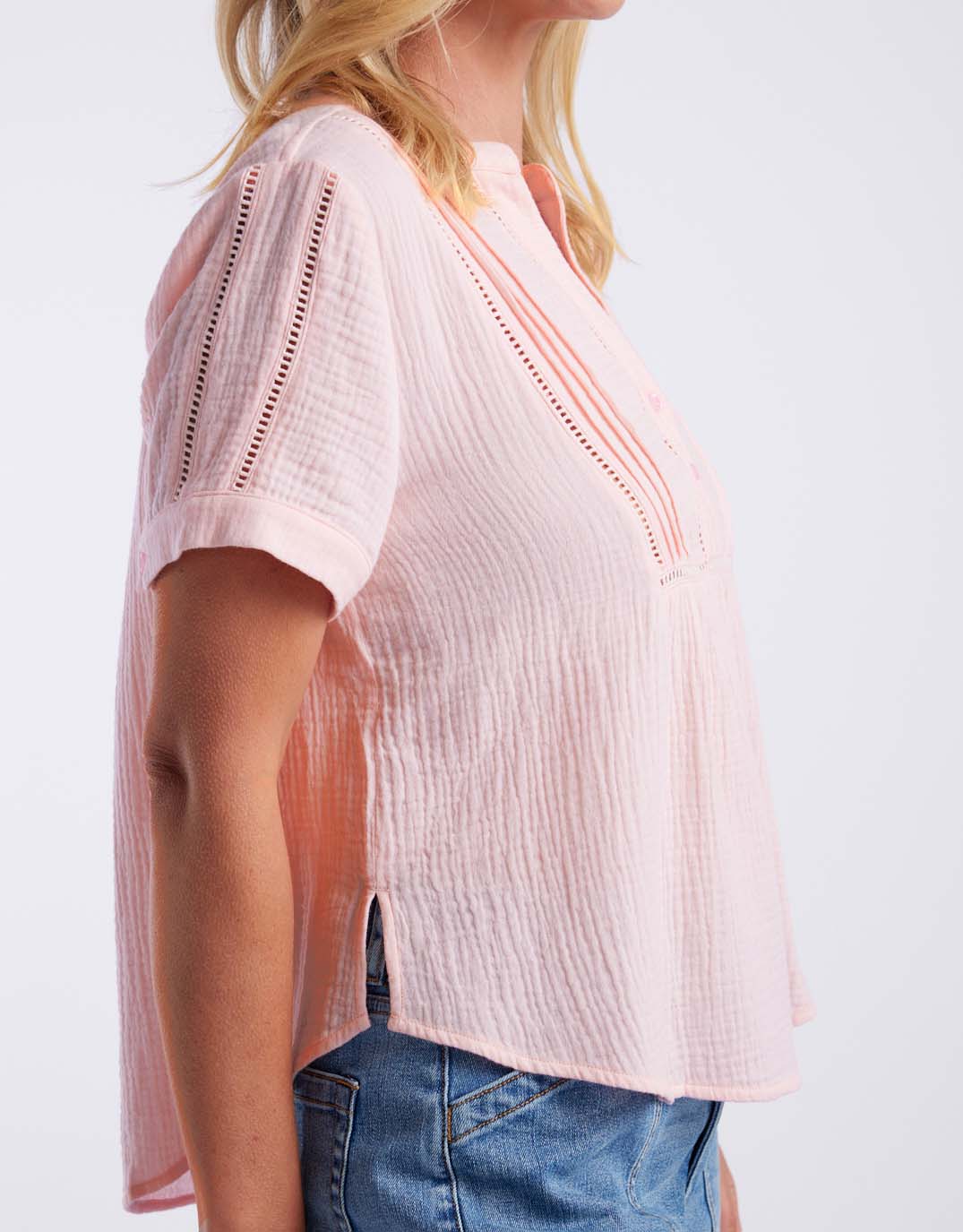 White & Co. Positano Top (Ice Pink)