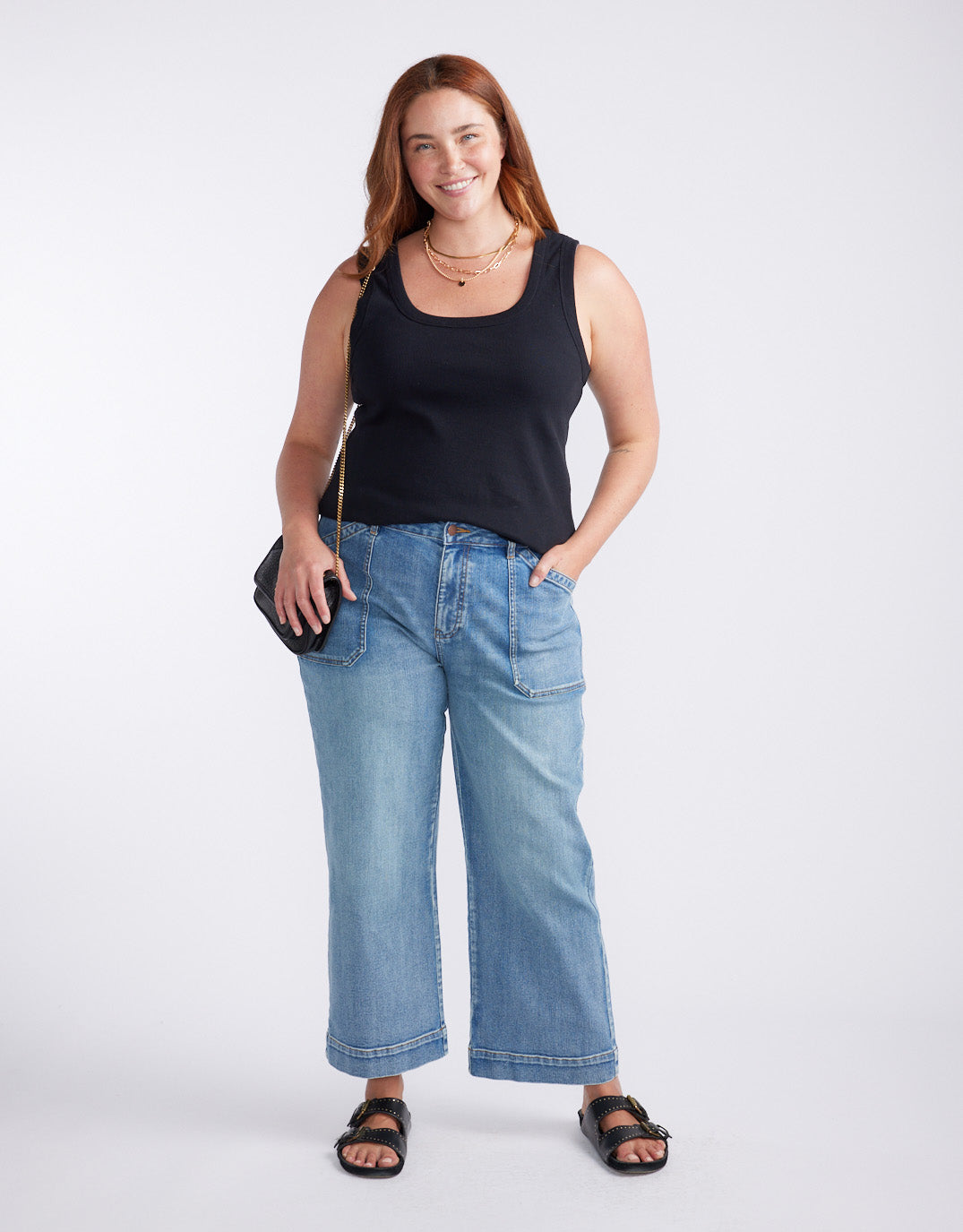 White & Co. Rib Tank (Black)