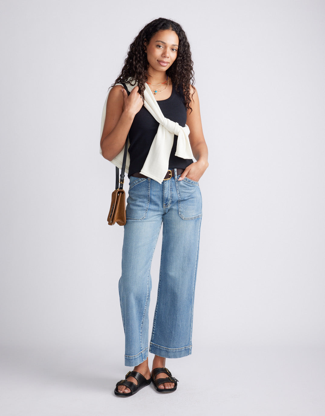 White & Co. Rib Tank (Black)