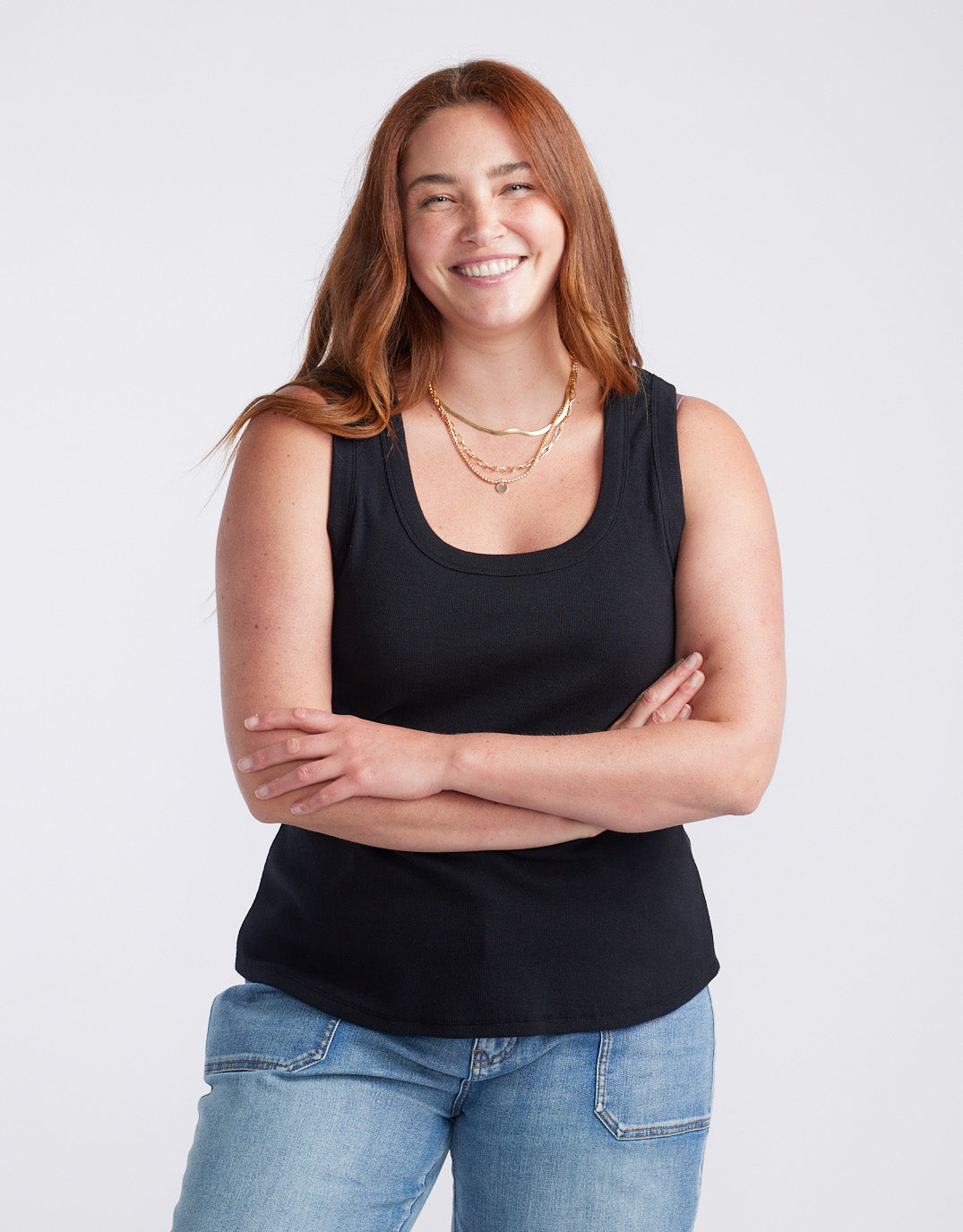White & Co. Rib Tank (Black)