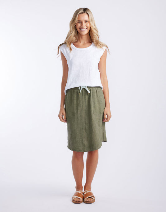 White & Co. Signature Skirt (Khaki)