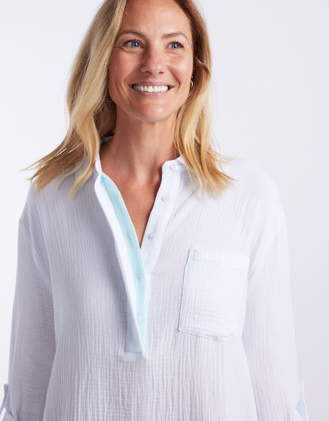 White & Co. St Barts Dress (White / Seaglass)