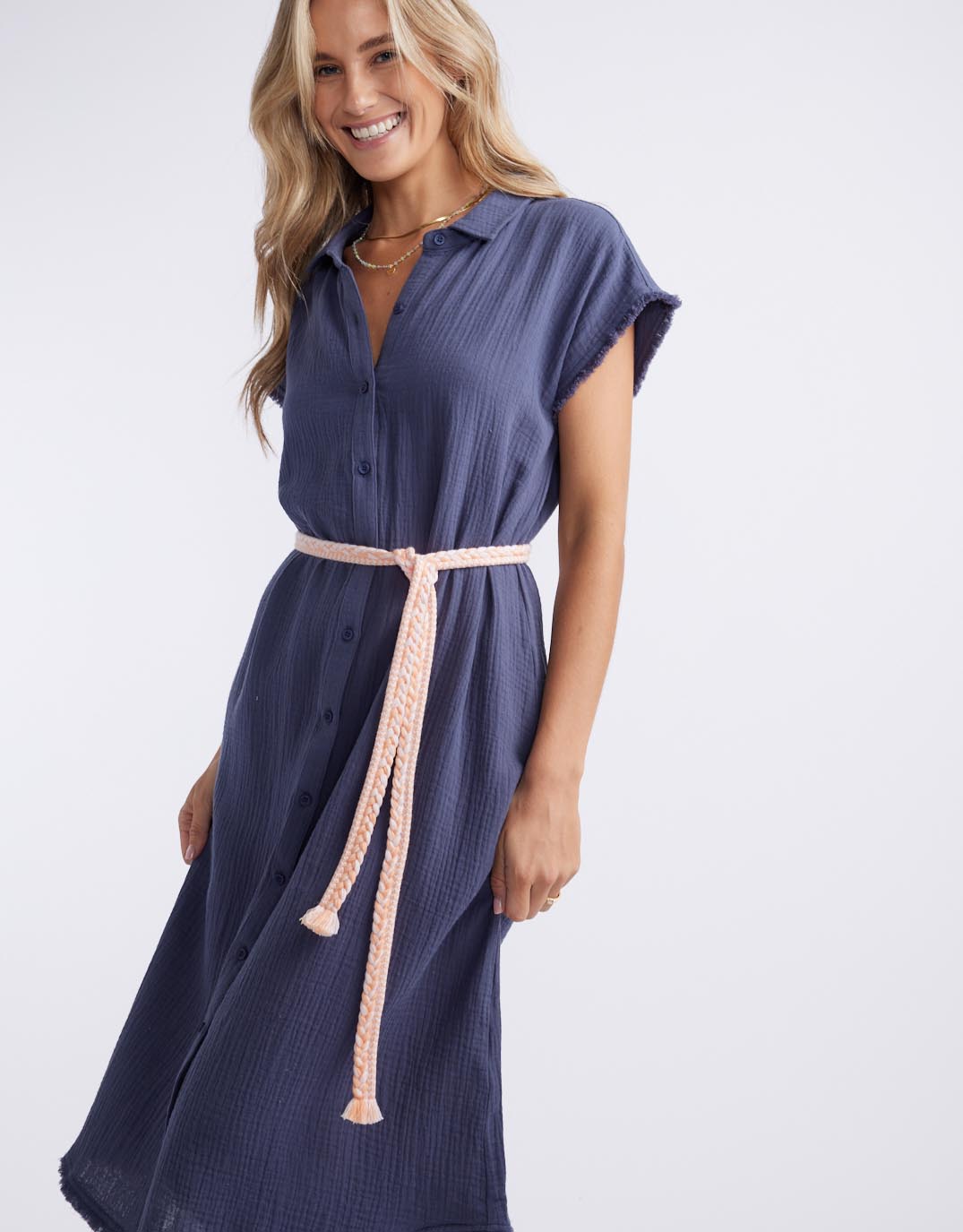 White & Co. Vacation Dress (Washed Navy)