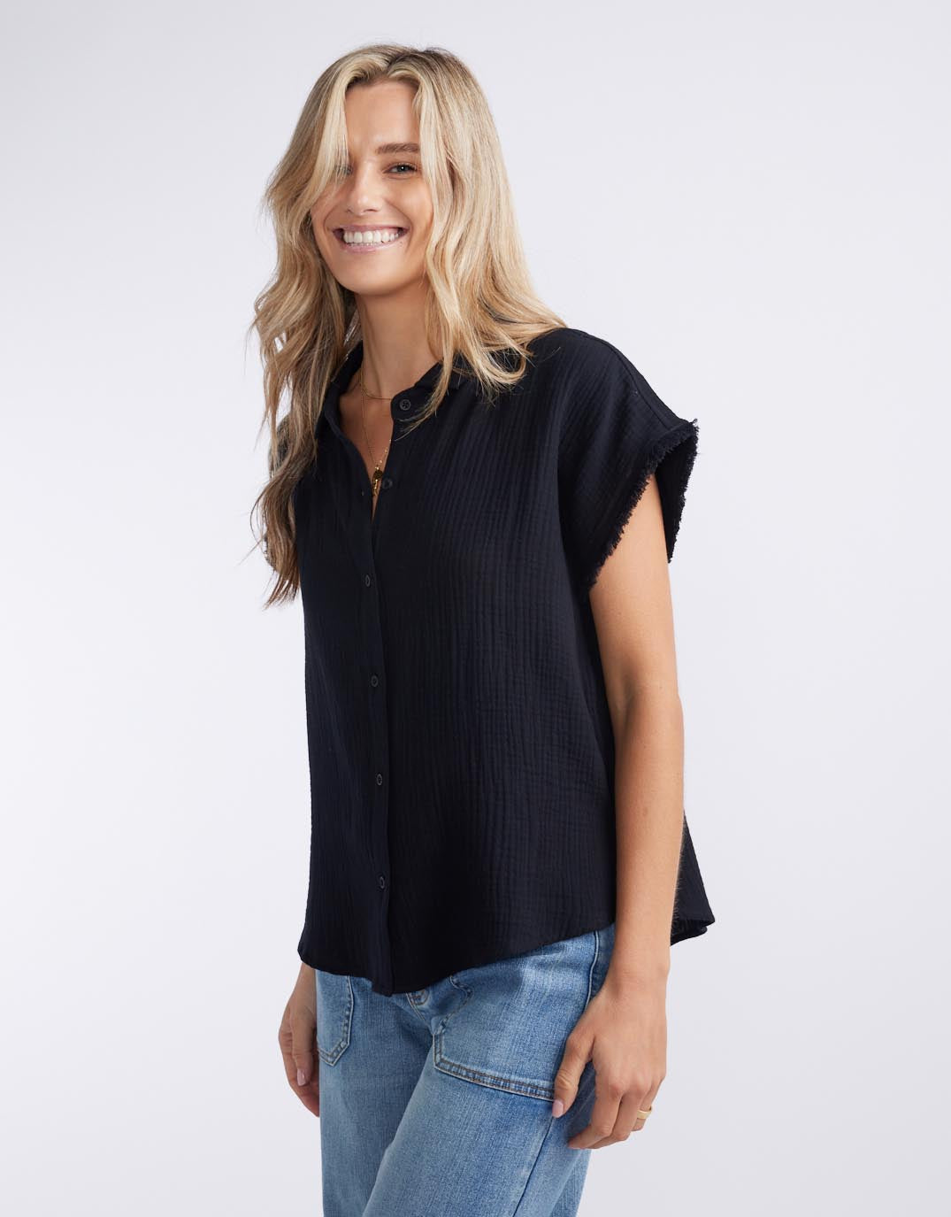 White & Co. Vacation Shirt (Black)
