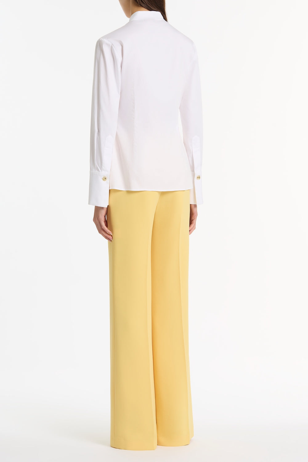 Carla Zampatti Cotton Frill Front Shirt (White)