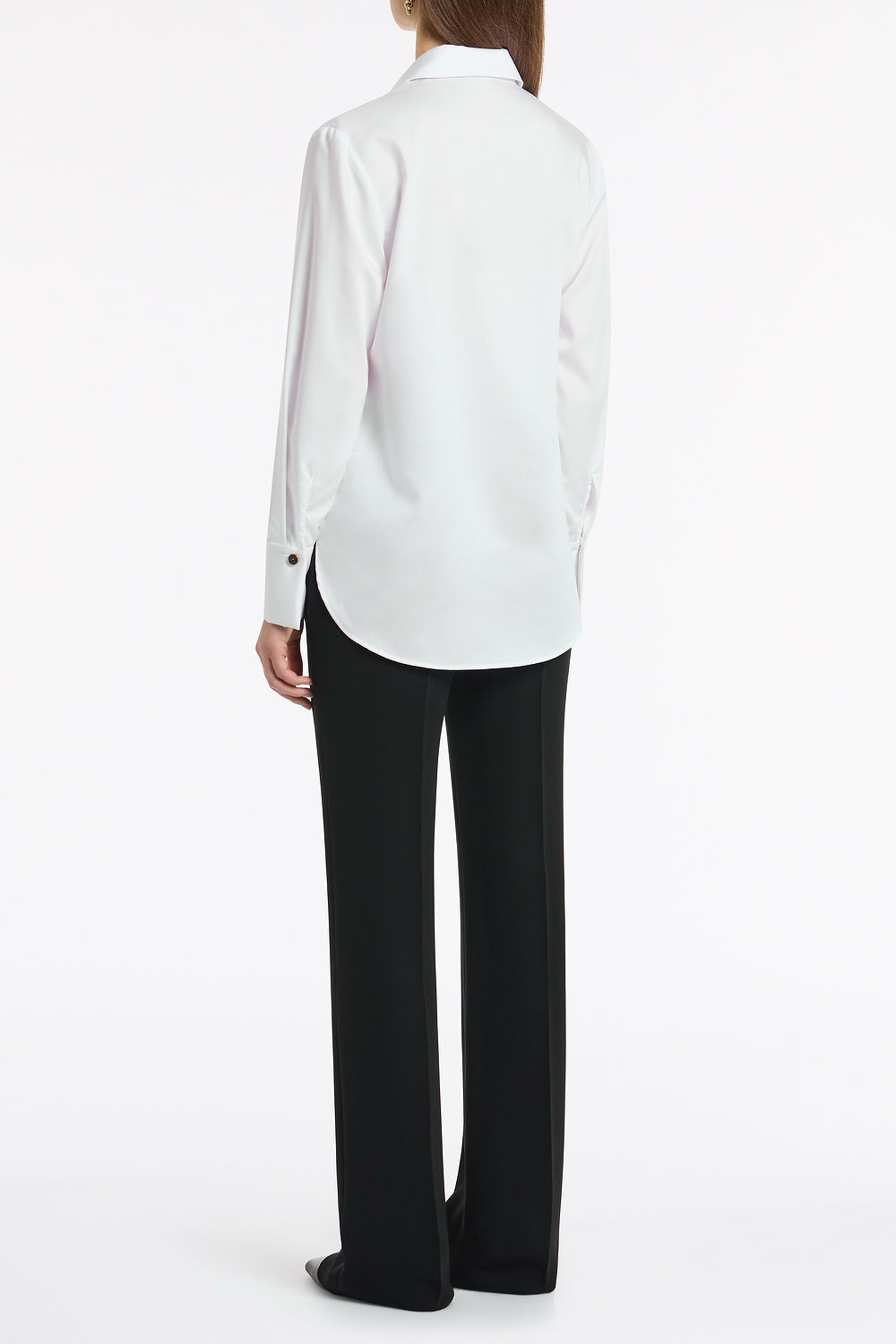 Carla Zampatti Cotton Shirting Bib Front Shirt (White)