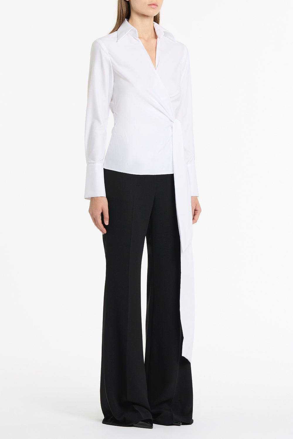 Carla Zampatti Cotton Wrap Top (White)