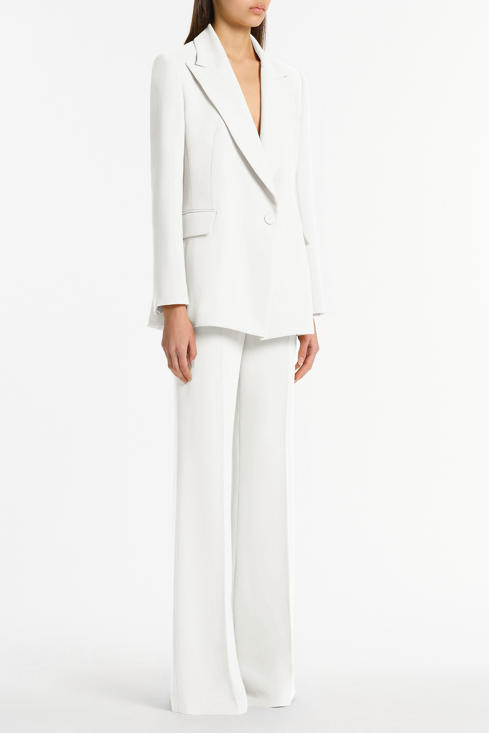 Carla Zampatti Crepe Classic Jacket (White)