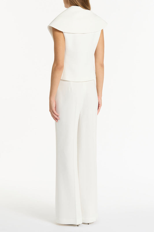 Carla Zampatti Crepe Low Waist Pant (White)