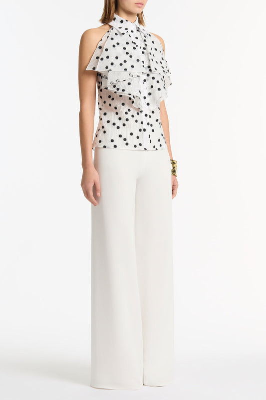 Carla Zampatti Crepe Palazzo Pant (White)