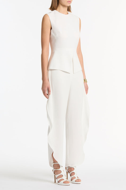 Carla Zampatti Crepe Petal Pant (White)
