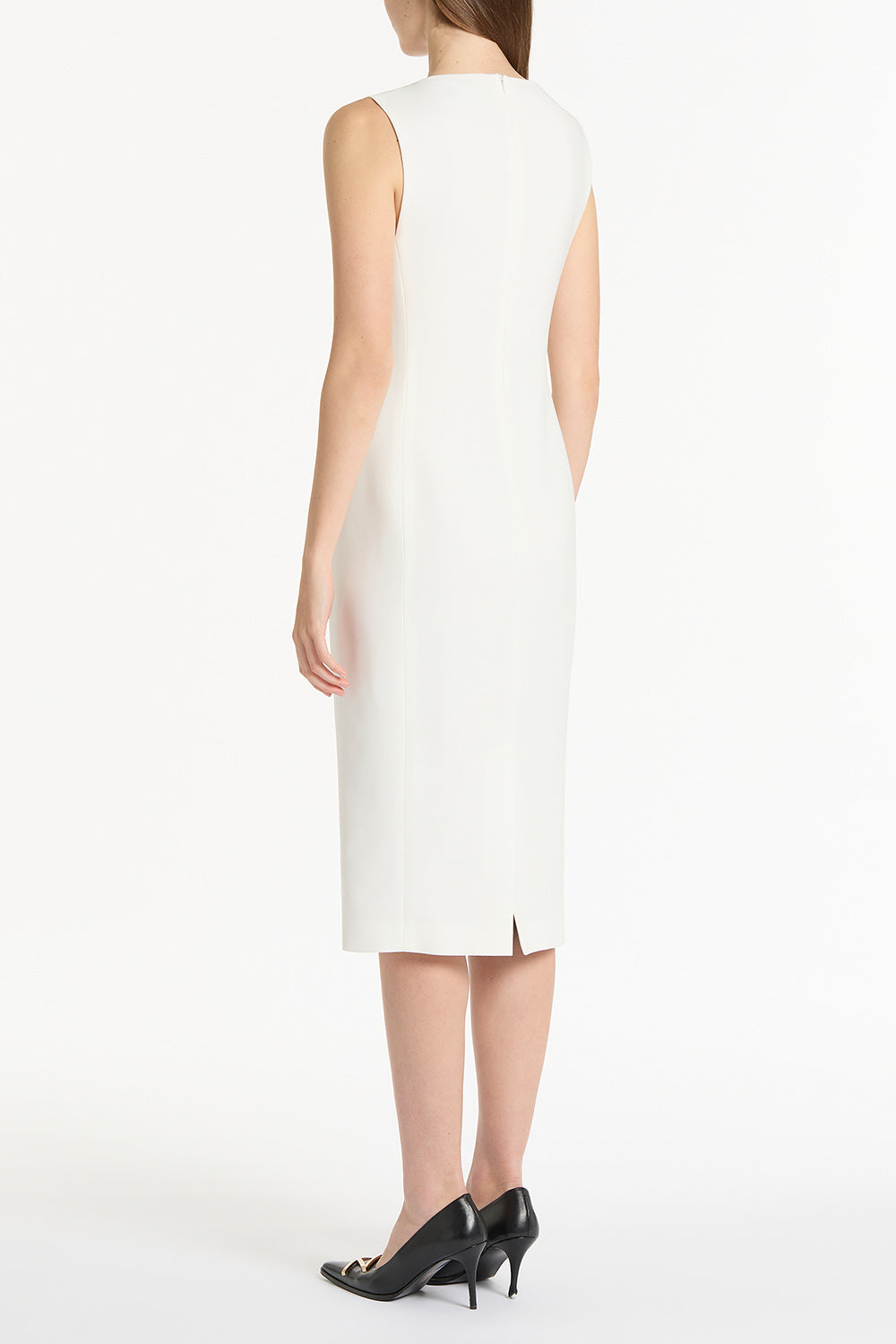 Carla Zampatti Crepe Sheath Dress (White)