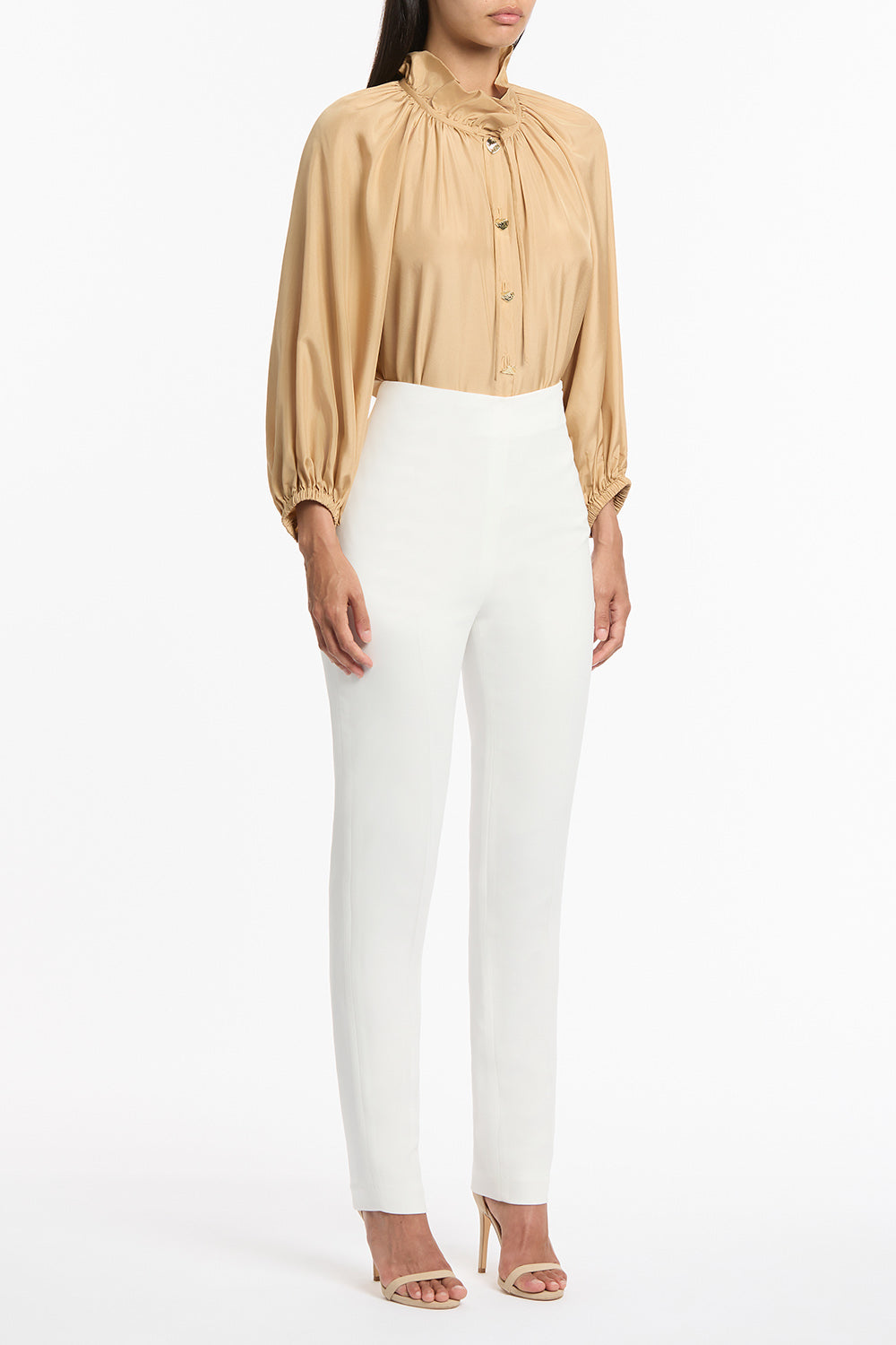 Carla Zampatti Crepe Slim Pant (White)