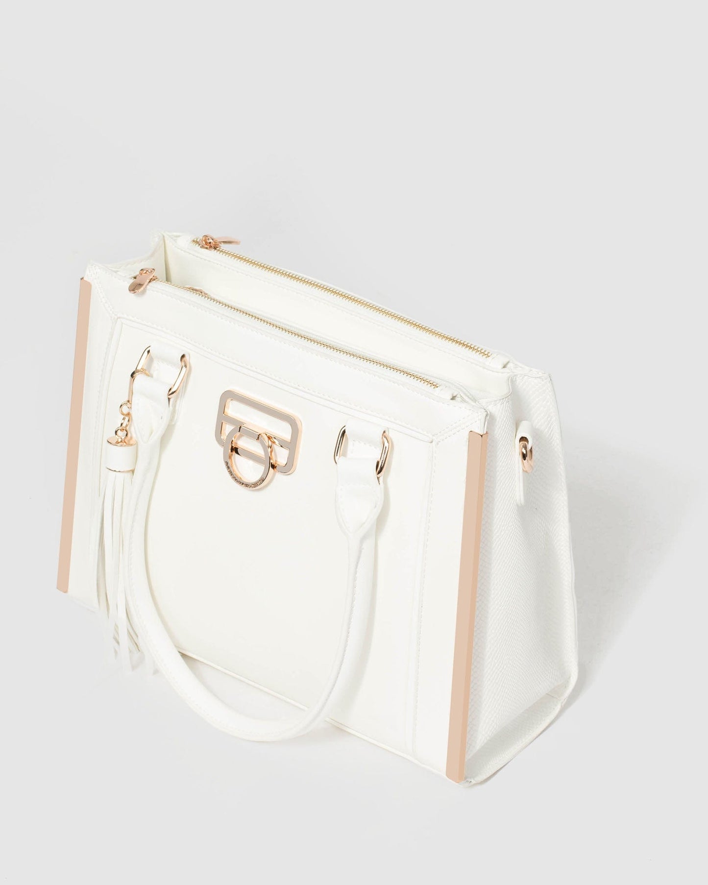 Colette by Colette Hayman Fabiana Tassel Tech Tote Bag (White)