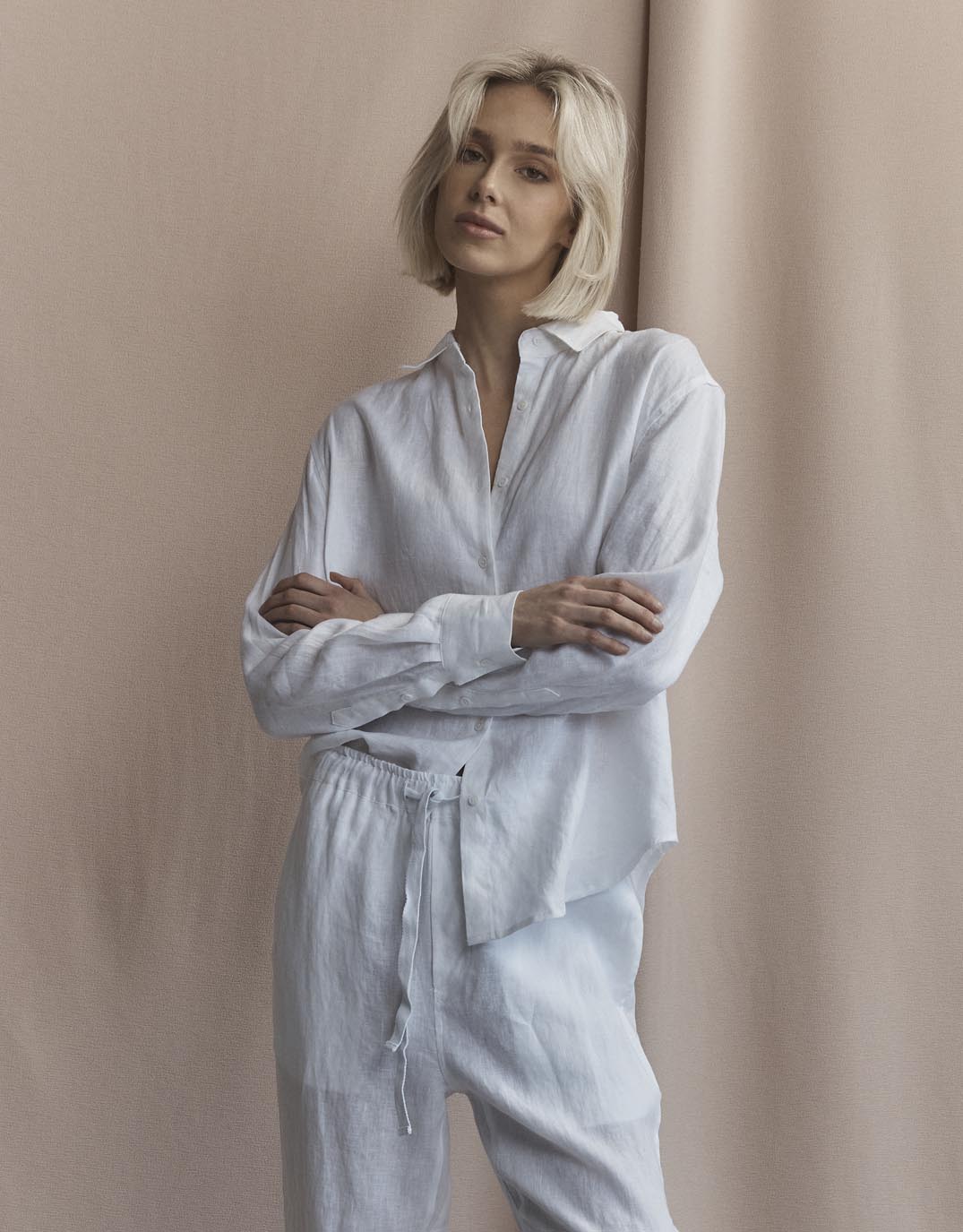 by FTL Katie Linen Shirt White (White)