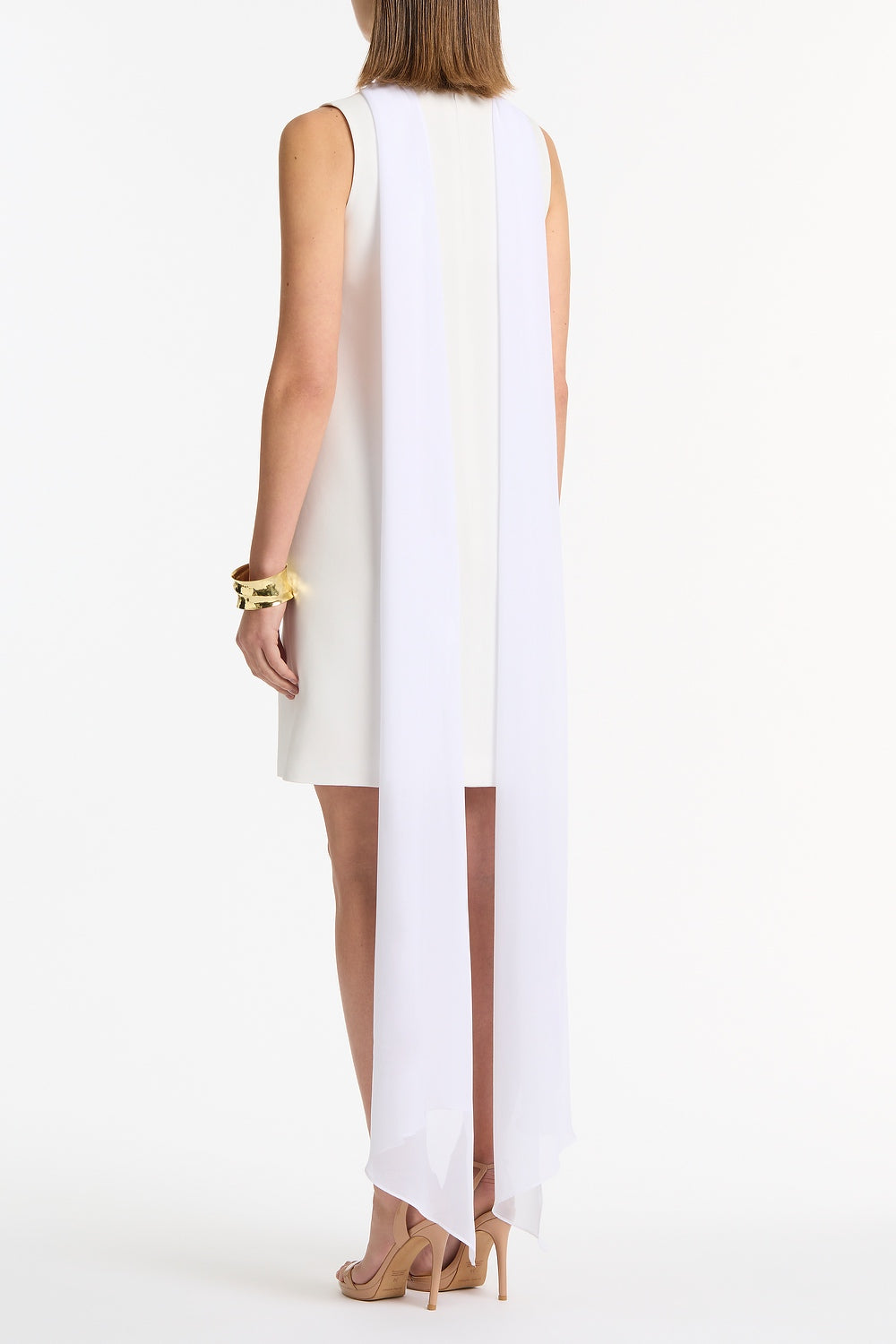 Carla Zampatti Georgette Scarf (White)