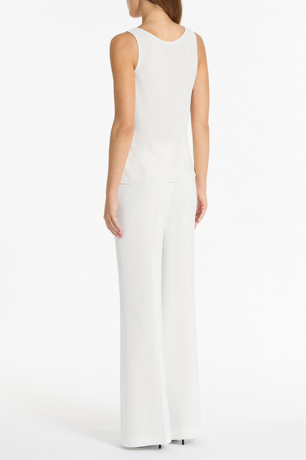 Carla Zampatti Georgette Scoop Neck Cami (White)
