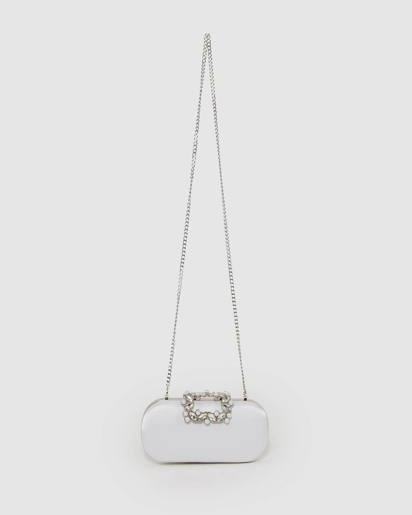 Colette by Colette Hayman Keeley Crystal Clasp Clutch Bag (White)