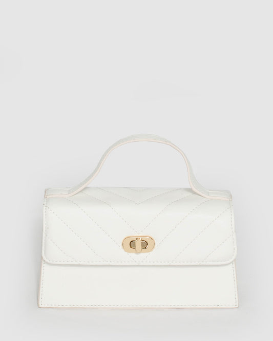 Colette Luna Top Handle Bag (White)