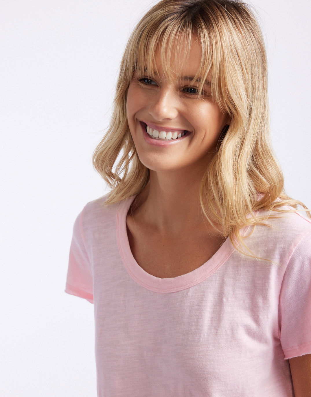 White & Co. Original Round Neck T-Shirt (Ice Pink)