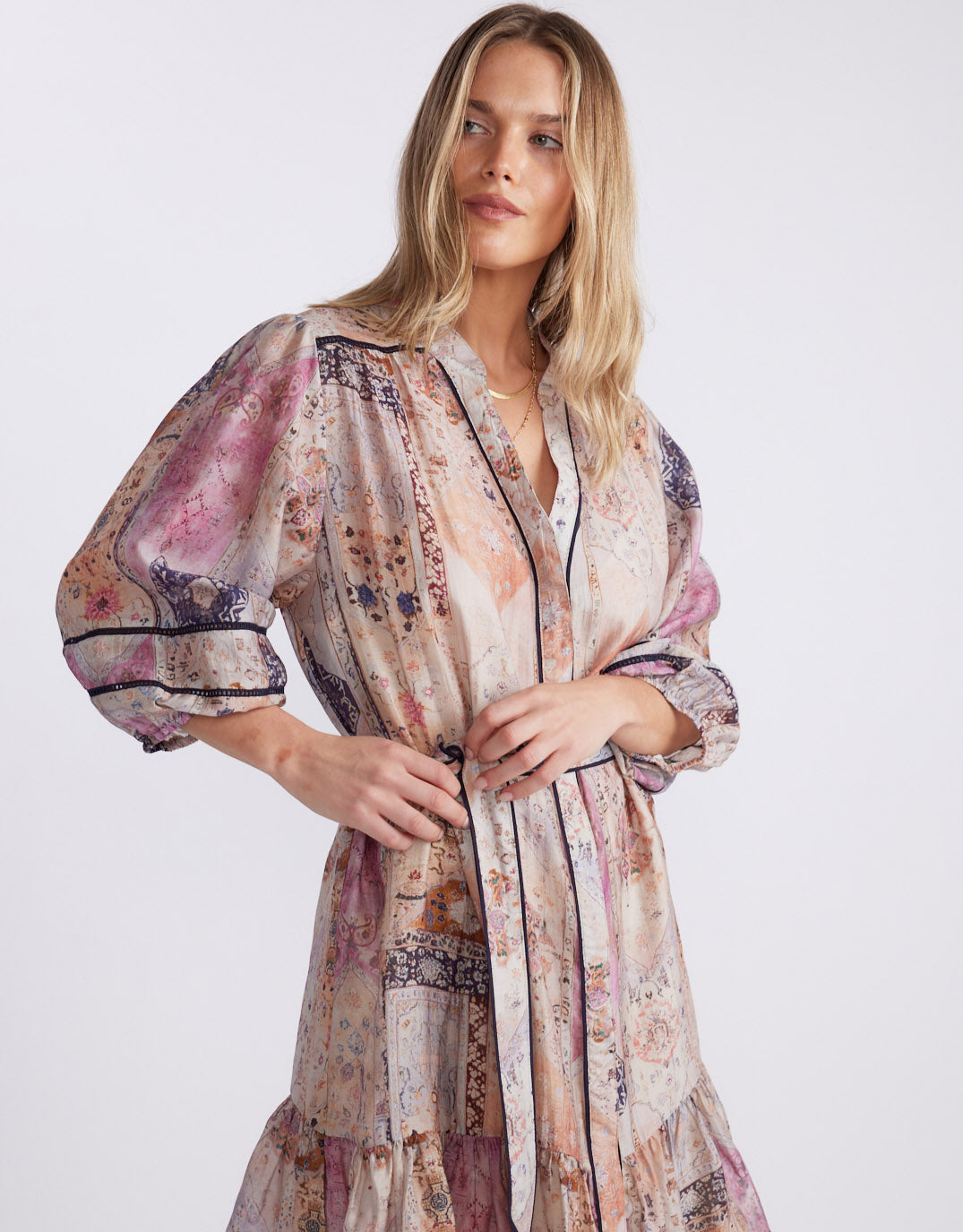 White & Co. The Marrakesh 3/4 Sleeve Dress (Mosaic)