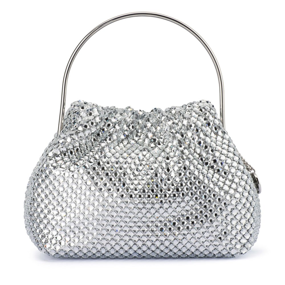 Olga Berg WHITNEY Crystal Top Handle (Silver)