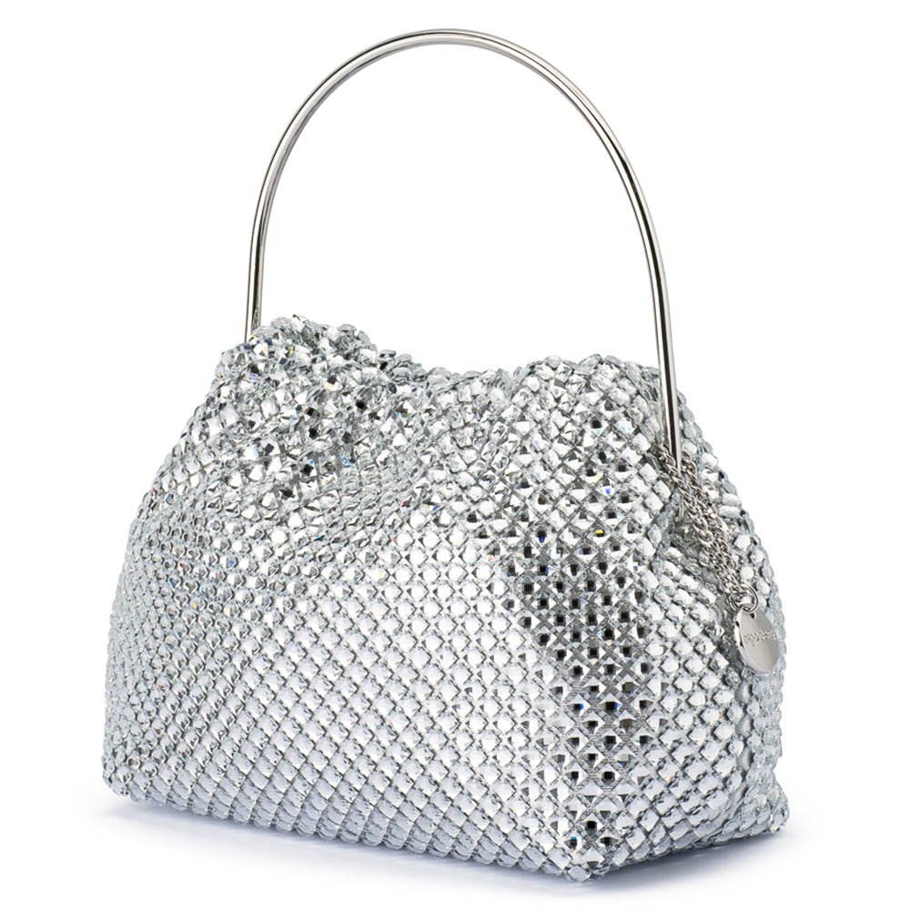 Olga Berg WHITNEY Crystal Top Handle (Silver)
