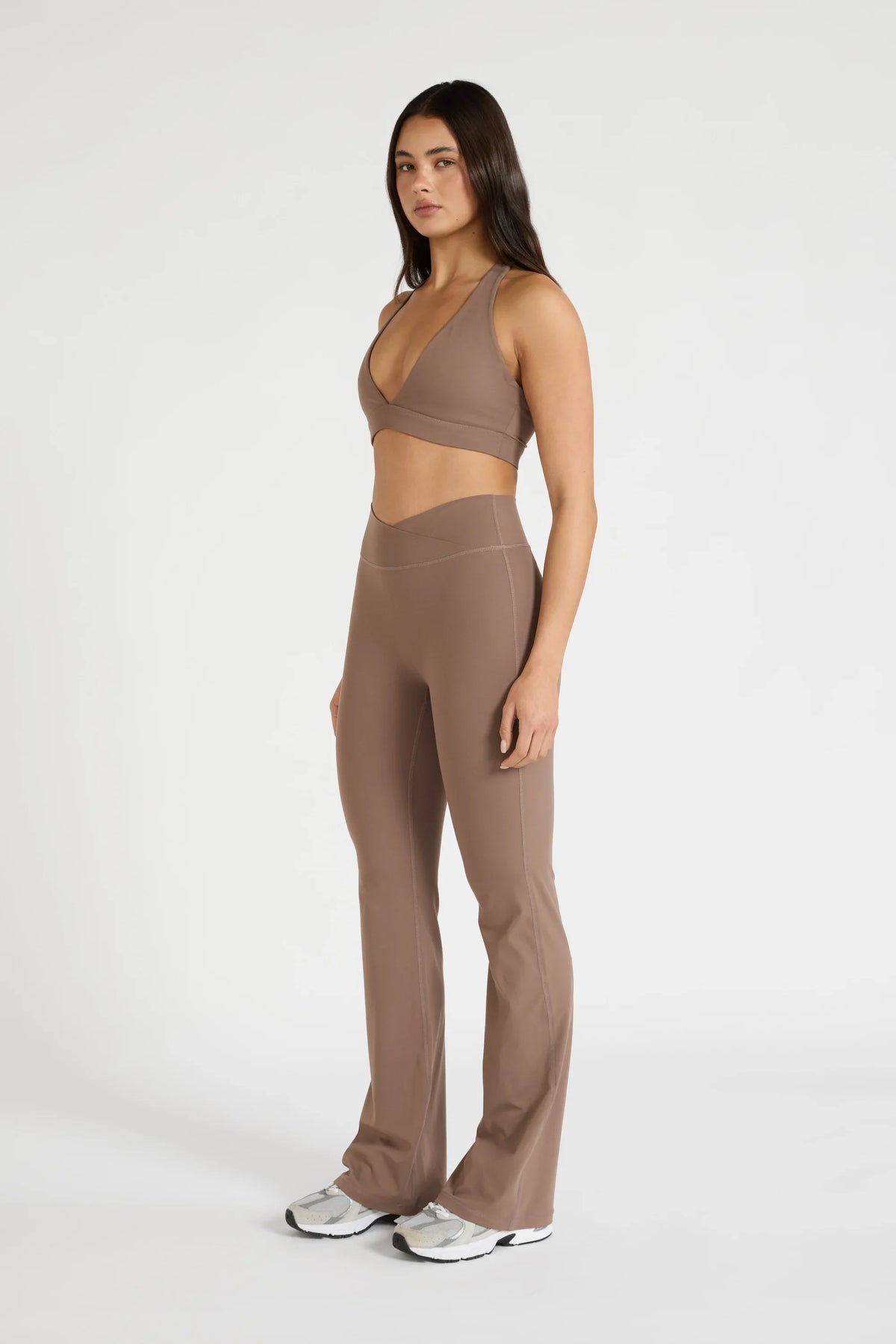 ALLFENIX CloudCore V-Waist Flared Legging (Latte)