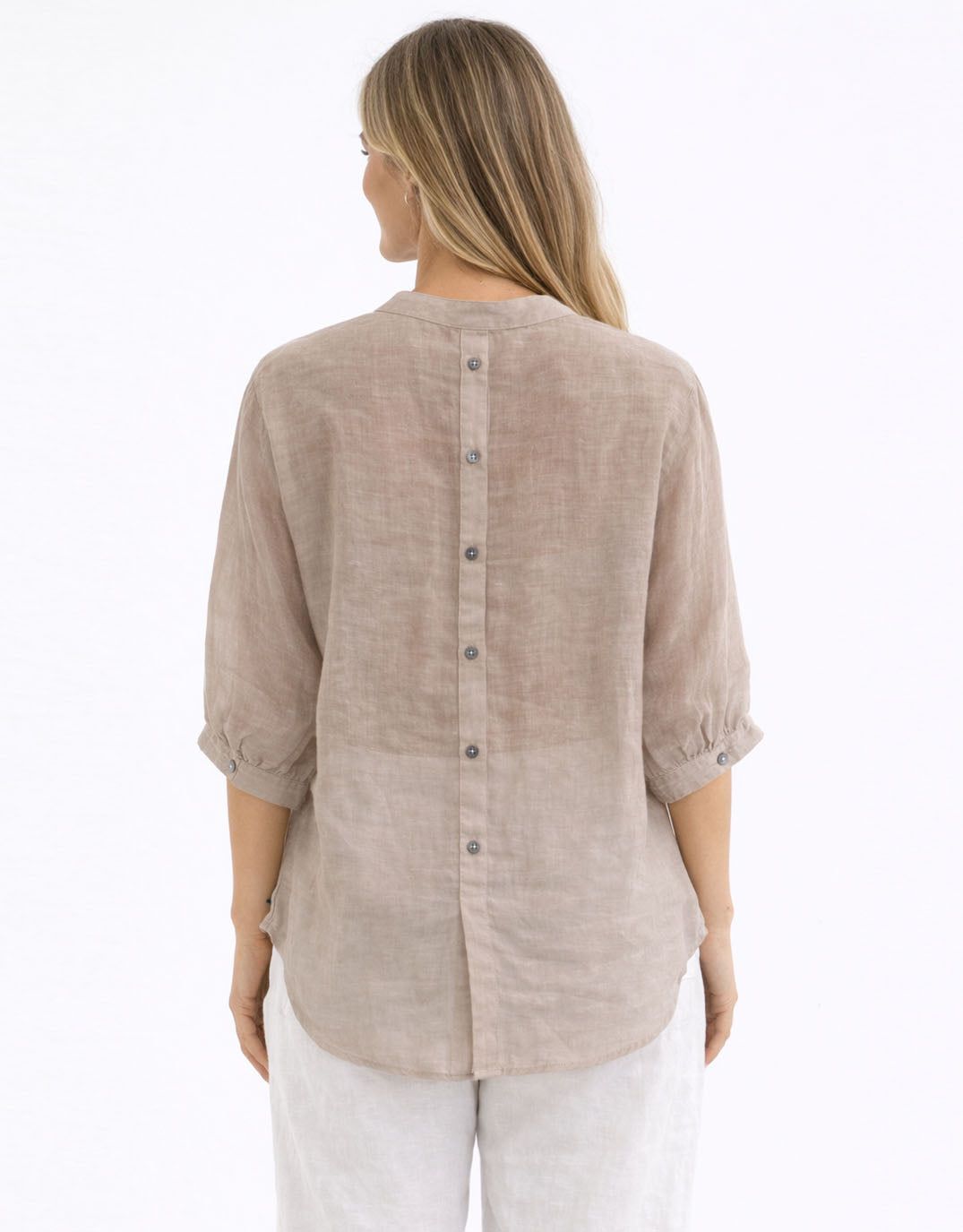 Worthier The Label Allegra Linen Shirt (Biscuit)