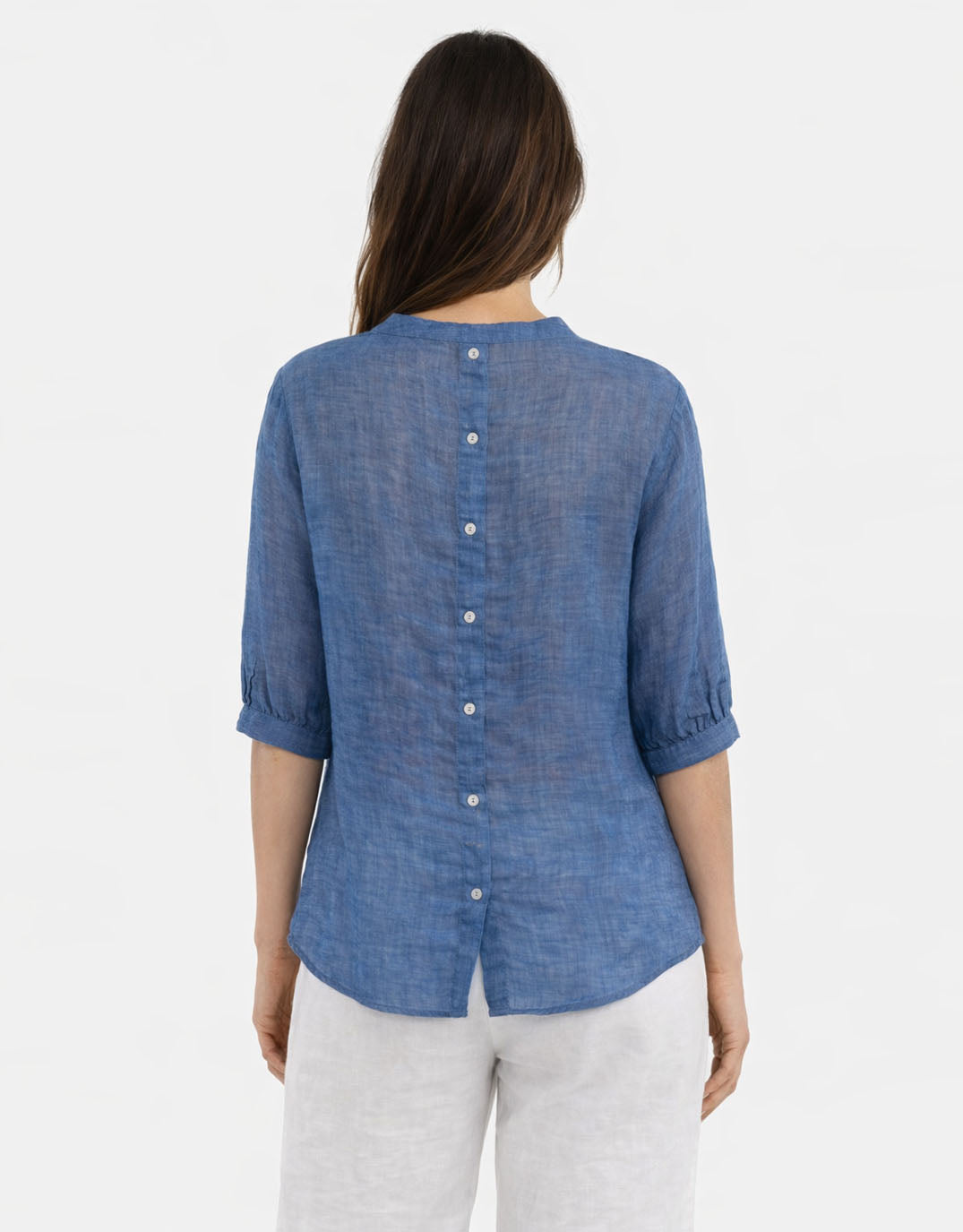 Worthier The Label Allegra Linen Shirt (Denim)