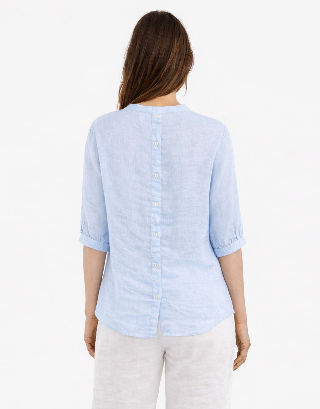 Worthier The Label Allegra Linen Shirt (Light Blue)