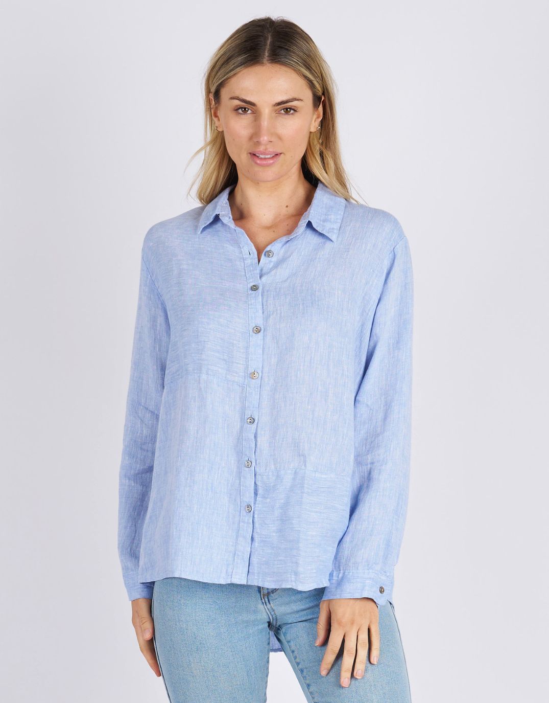 Worthier The Label Veya Linen Shirt (Chambray)