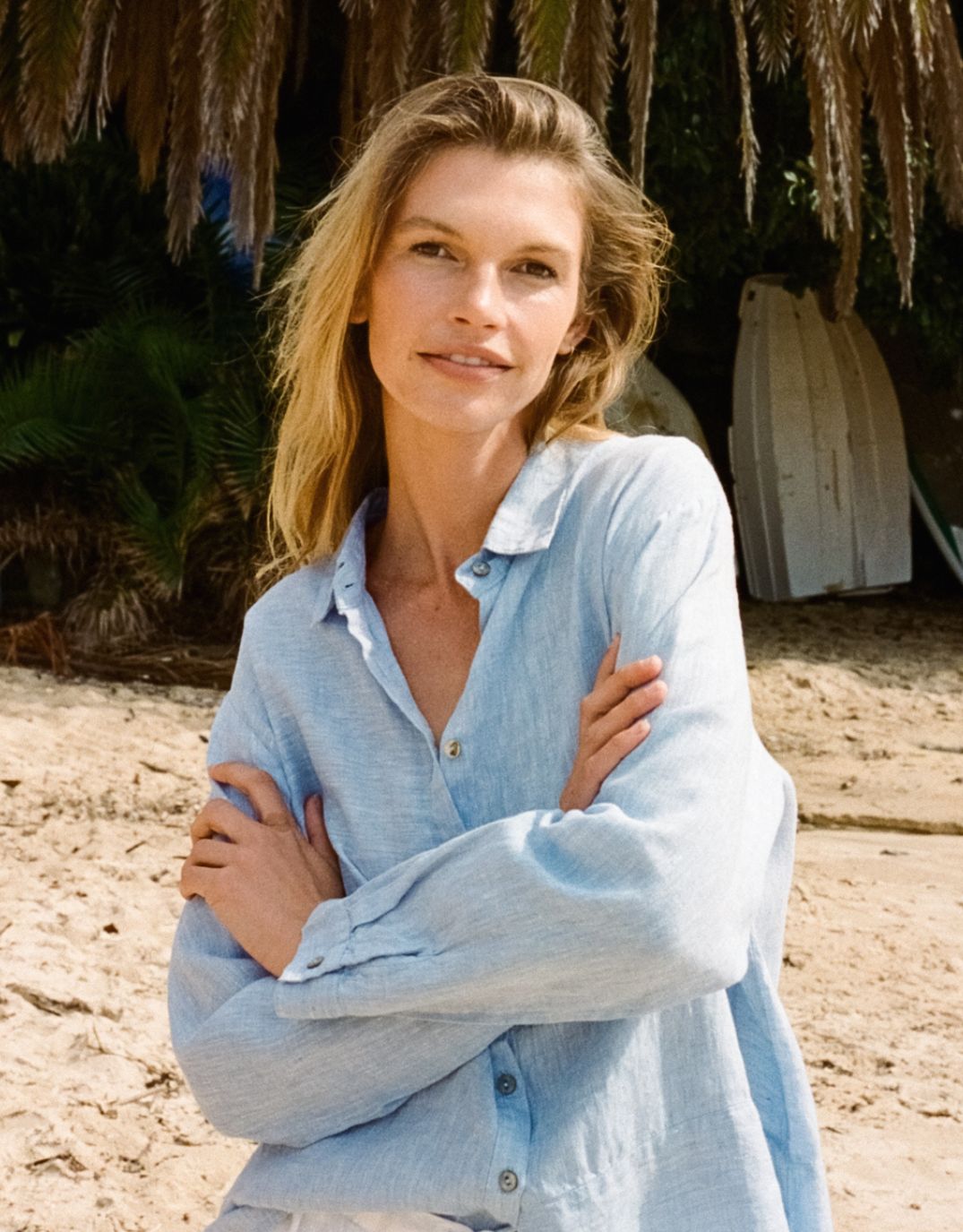 Worthier The Label Veya Linen Shirt (Chambray)
