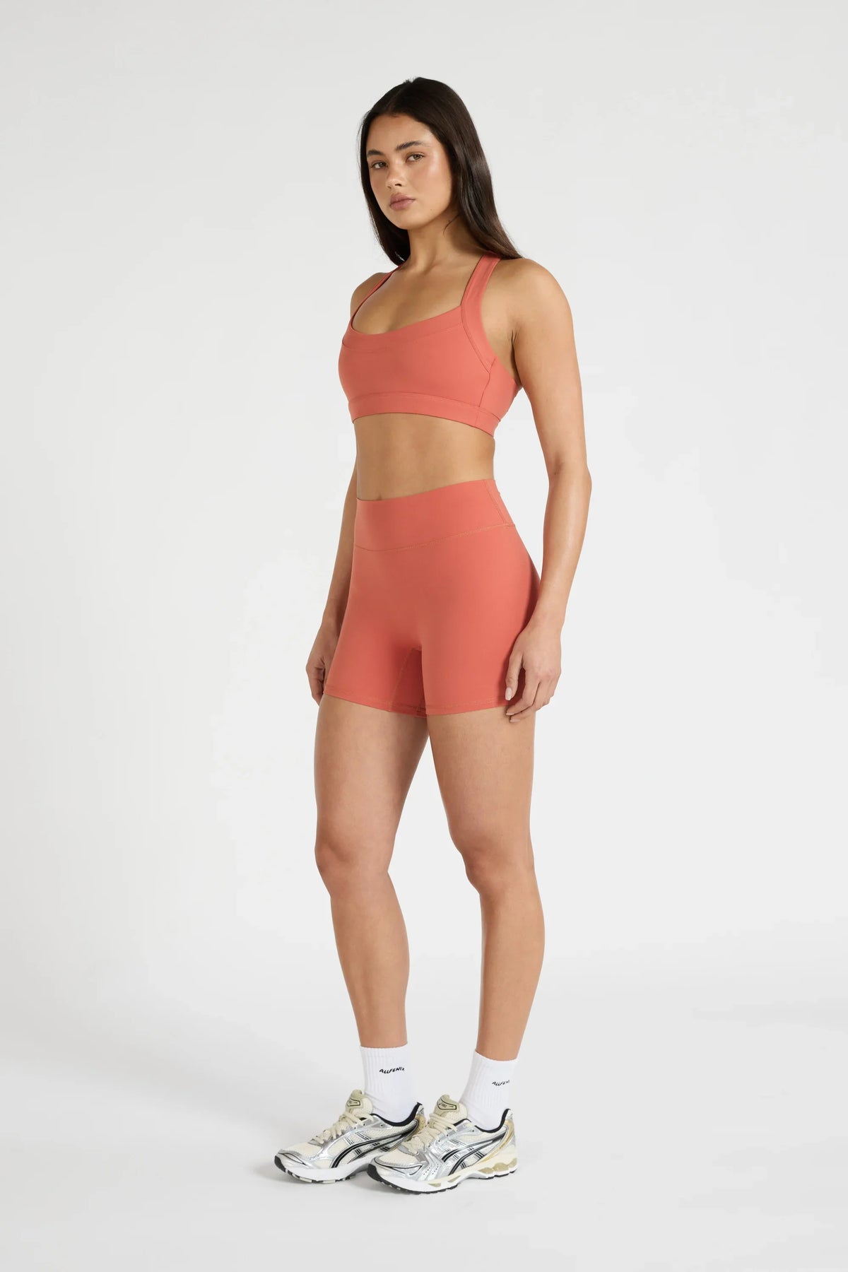 ALLFENIX CloudCore Scoop Neck Y-Back Sports Bra (Rust)