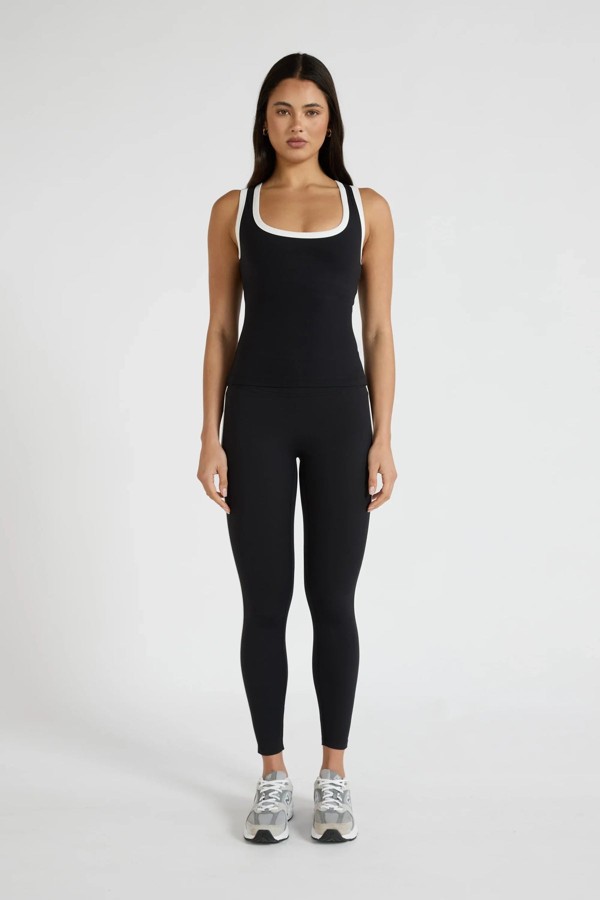 ALLFENIX CloudCore Contrast Bind Racer Tank (Tan)