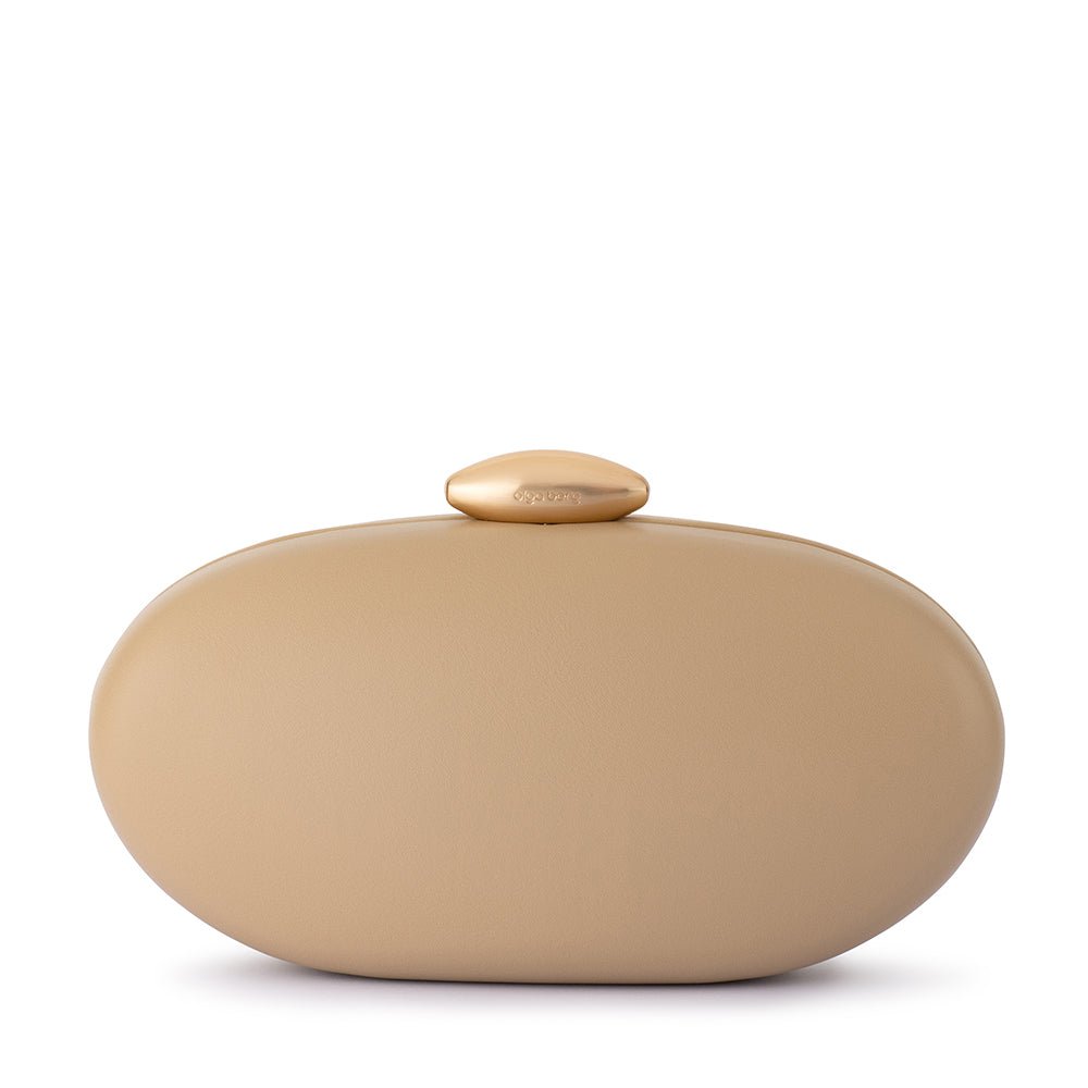 Olga Berg YUZU Oval Clutch (Natural)