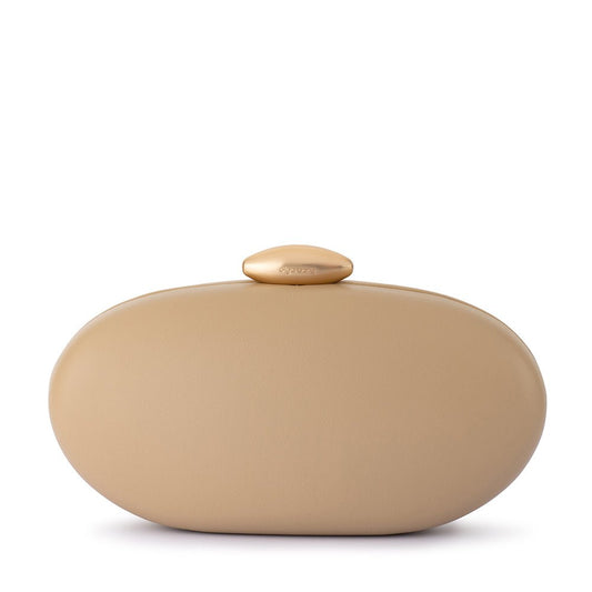 Olga Berg YUZU Oval Clutch (Natural)