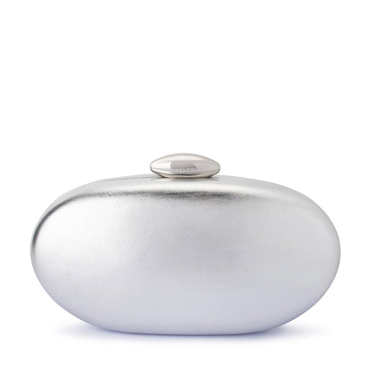 Olga Berg YUZU Oval Clutch (Silver)