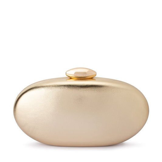 Olga Berg YUZU Oval Clutch (Gold)