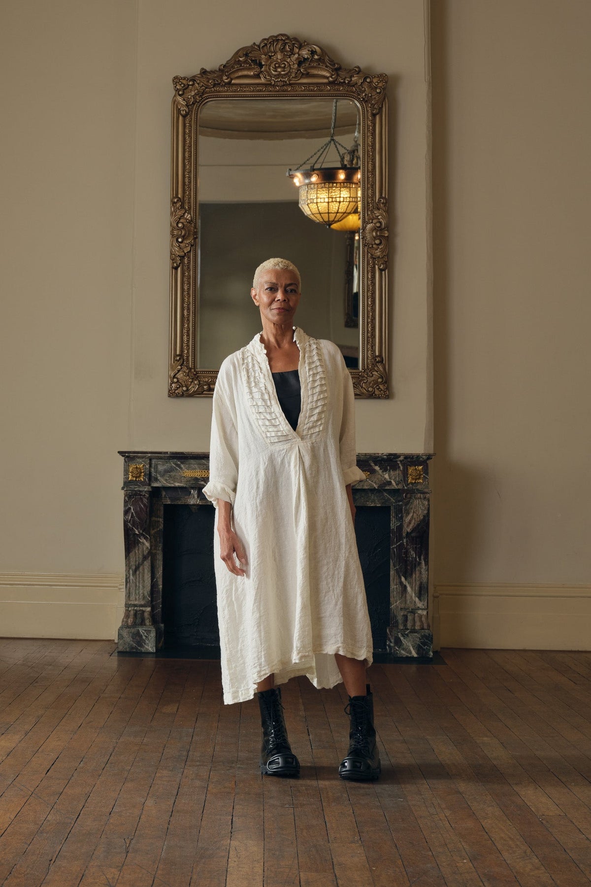 Yves Tuxedo Dress - Linen