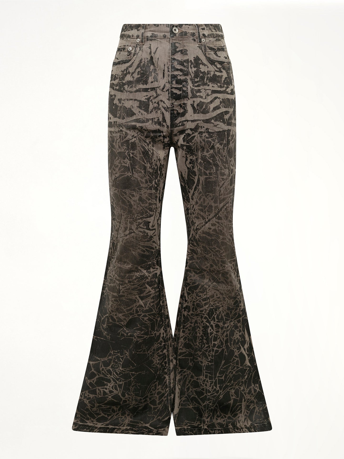 RICK OWENS DRKSHDW Bolan Bootcut Washed Foil (Black)