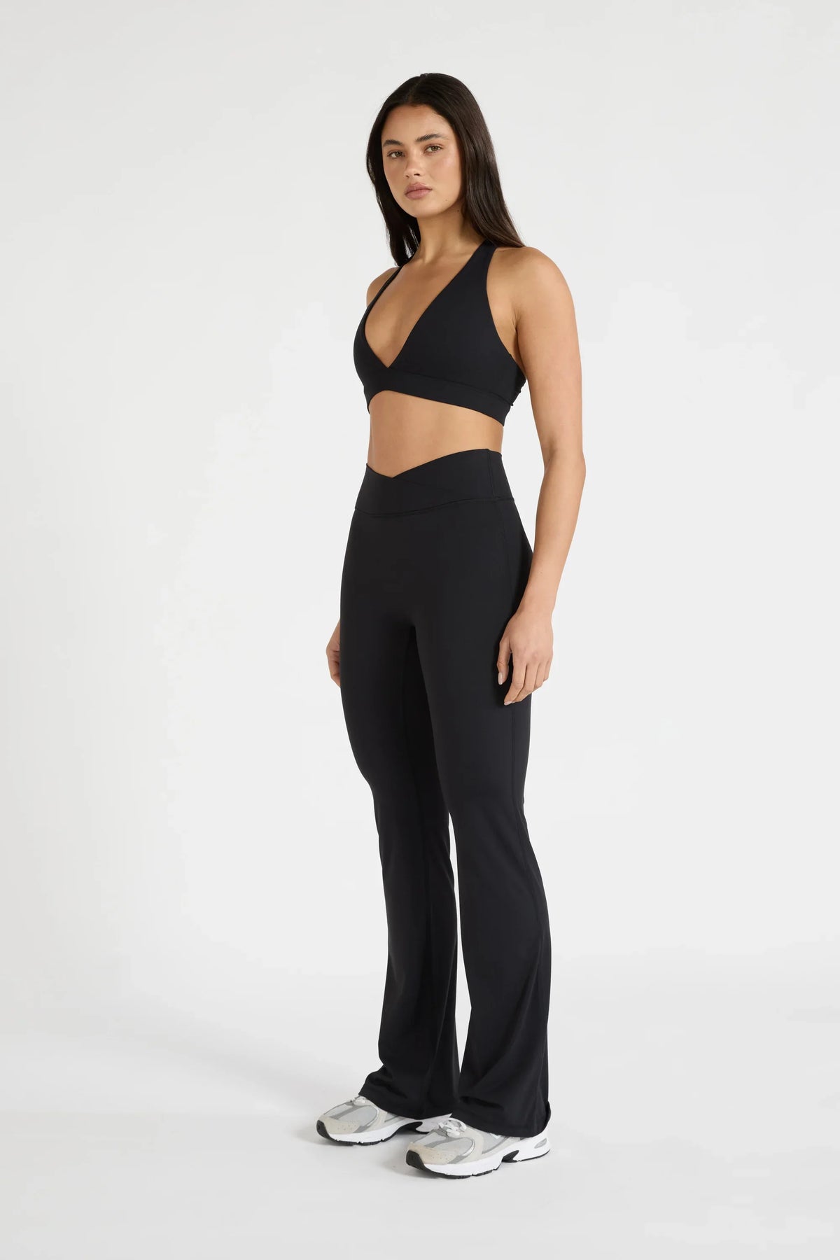 ALLFENIX CloudCore Deep V-Neck Sports Bra (Black)