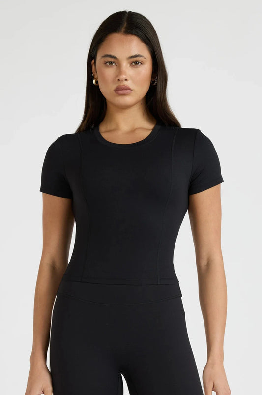 Image of T-Shirts. Product name - ALLFENIX CloudCore Lite Crop Tee in Black colour by brand - All Fenix