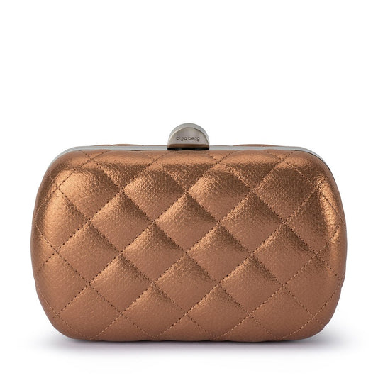 Image of Bags. Productname: ZOEY Quilted Clutch in Copper colour by brand - Olga Berg