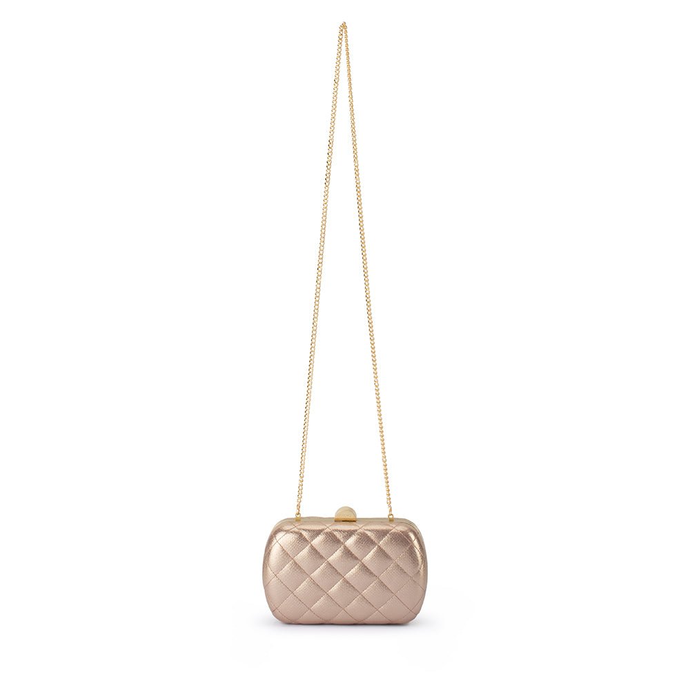 Olga Berg ZOEY Quilted Clutch (Blush)