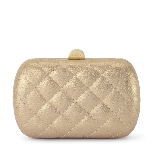 Image of Bags. Productname: ZOEY Quilted Clutch in Gold colour by brand - Olga Berg